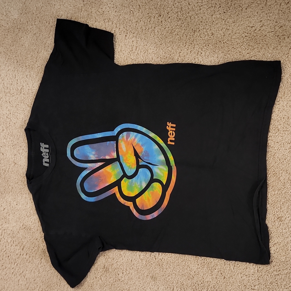 Neff tie-die peace sign tee
